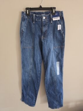 NWT Old Navy O.G. Loose Jeans Size 2 High Rise Carpenter Denim Straight Leg